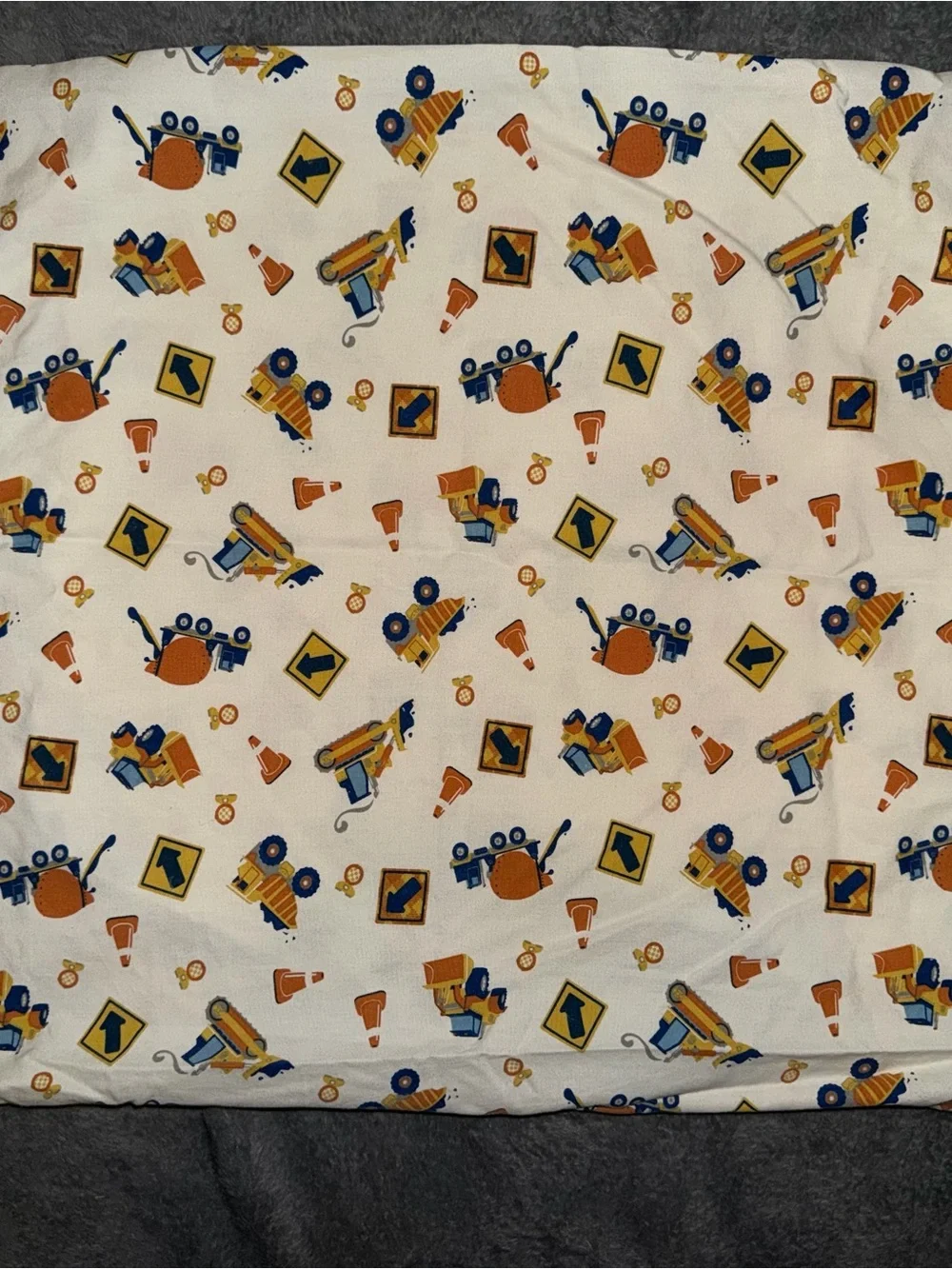 Circo Kids Twin Fitted Sheet with Pillowcase  with Construction Truck Print -